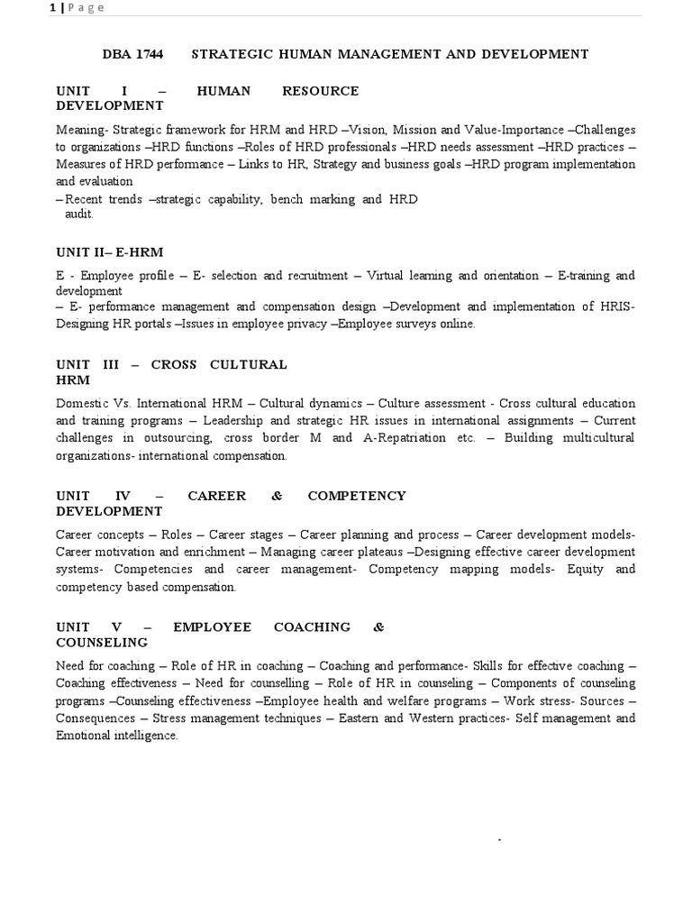 Strategic Human Resource Management Guide | PDF | Human Resources ...