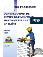 GUIDE DE BONNES PRATIQUES POUR LA CONSTRUCTION DE PETITS BÂTIMENTS EN MAÇONNERIE CHAÎNÉE EN HAÏTI - Juillet 2010