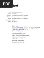 Best Practices SQL Server For OpenText Content Server 16 and 16.2