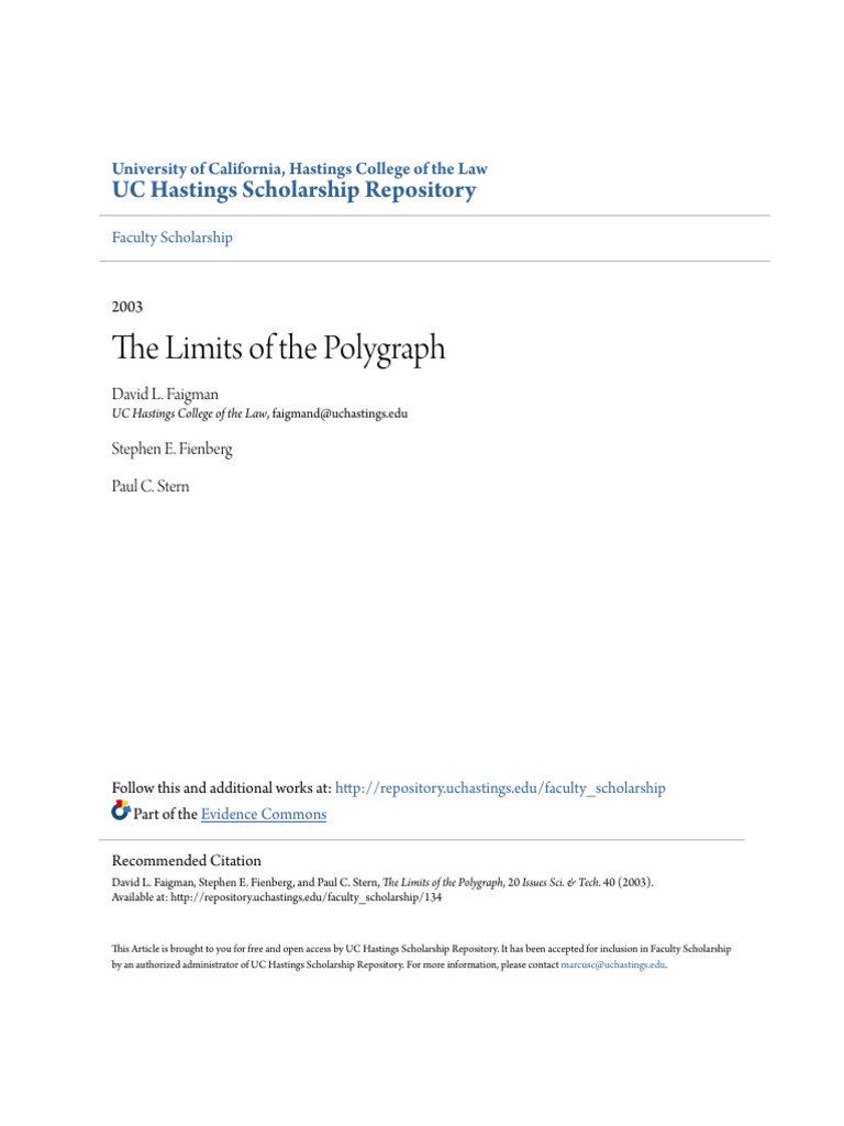The Limits of The Polygraph | PDF | Science & Mathematics
