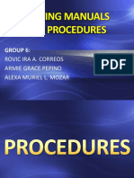 Writing Manuals and Procedures: Group 6