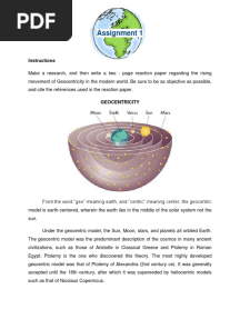 Assignment #1 - Geocentricity