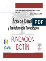 Transferencia Tecnológica. Ejemplos y Casos de Éxito. 2014