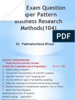 SPPU Exam Question Paper Pattern Business Research Methods