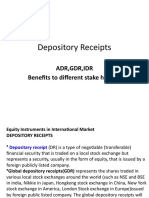 Depository Receipts: Adr, GDR, Idr Benefits To Different Stake Holders