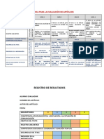 Rúbrica para La Evaluación de Artículos