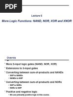 More Logic Functions: NAND, NOR, XOR and XNOR