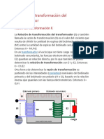 Relación de Transformación Del Transformador