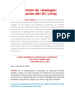 CAS 461-1997-Lima~Definición de ANALOGÍA XXX