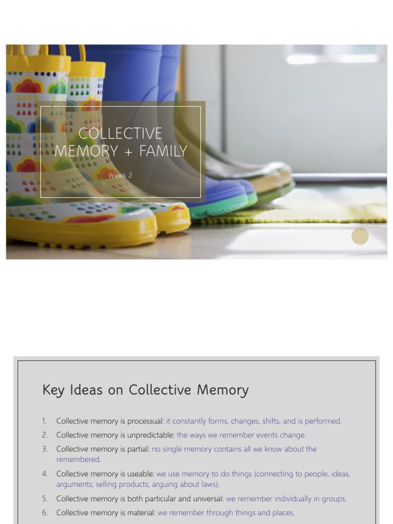 Collective Memory + Family: Week 2 | PDF | Memory | Rhetoric