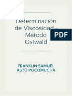 Determinación de Viscosidad - Metodo de Ostwald