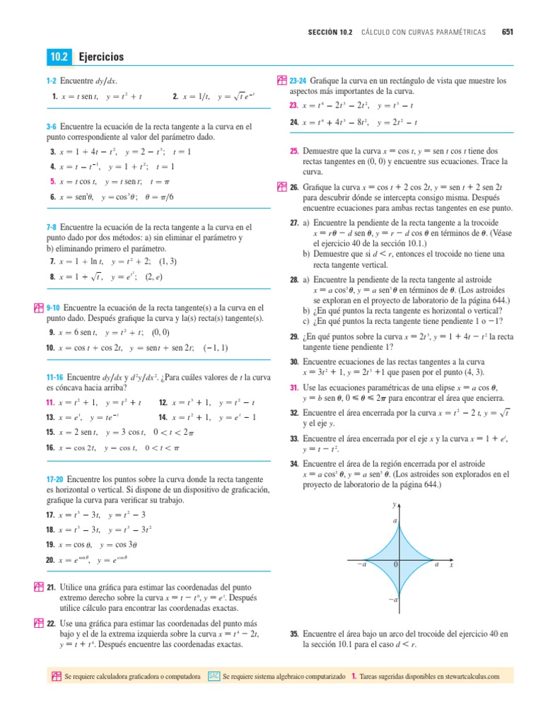 Cálculo de Curvas Paramétricas y Tangentes | PDF | Curva | Tangente