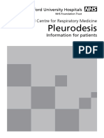 Pleurodesis: Oxford Centre For Respiratory Medicine