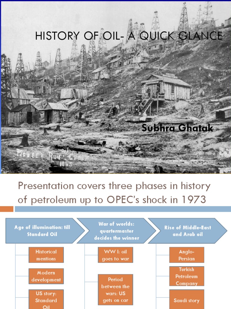 History of Oil-A Quick Glance: Subhra Ghatak | PDF | Royal Dutch Shell ...
