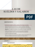 Planillas de sueldos y salarios COSTOS