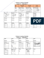 Distance Learning Schedule