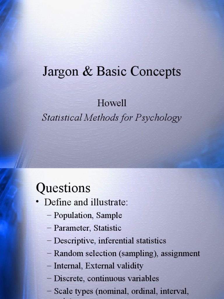 Key Statistical Concepts in Psychology | PDF | Statistics | Sampling ...