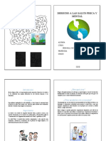 Diptico Del Derecho A Salud Fisica y Mental