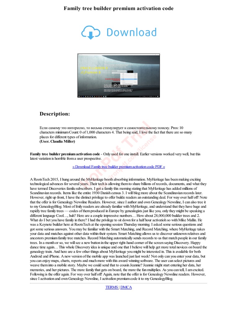 Ironpdf Trial: Family Tree Builder Premium Activation Code | PDF ...