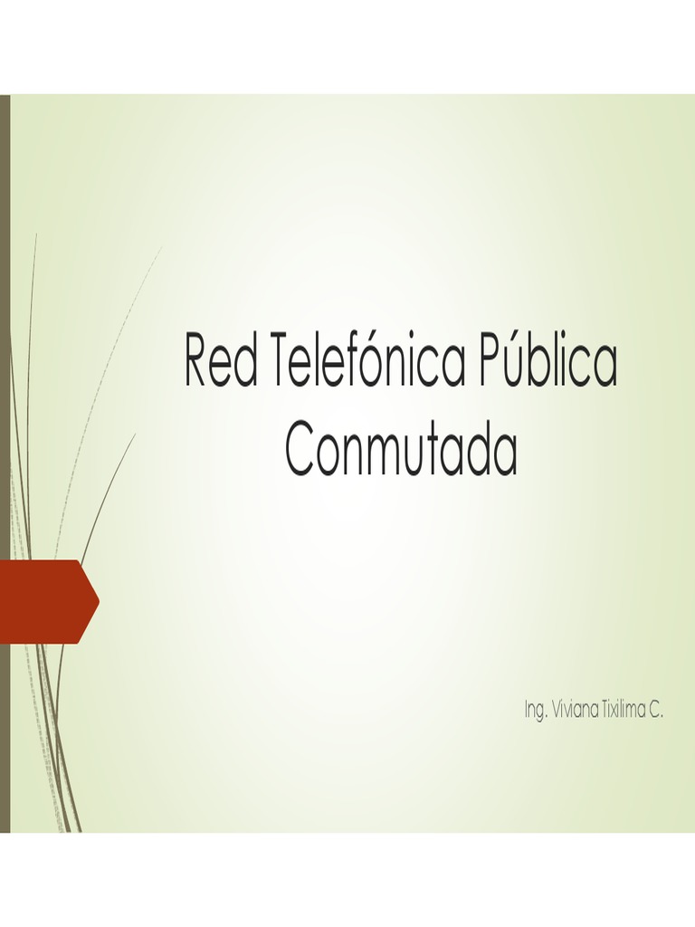 Red Telefónica Pública Conmutada Pdf Red Telefónica Conmutada