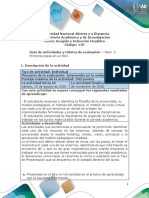 Guía de Actividades y Rúbrica de Evaluación - Unidad 1 - Paso 2 - Primeros Pasos en Un Foro PDF