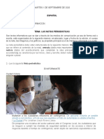 Español: Noticia (Datos Del Acontecimiento Que Completan La Idea Principal) y Complemento (Datos