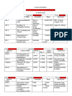 Class Schedule HM