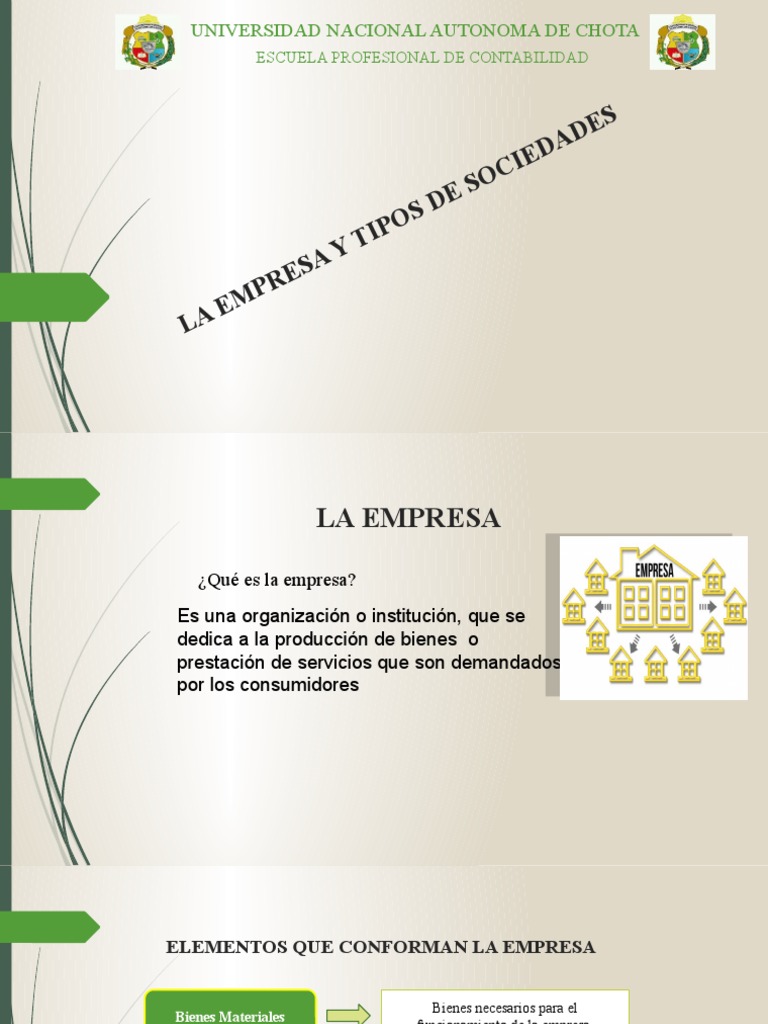 Empresas y Tipos de Sociedades | PDF | Bienes | Compartir (Finanzas)