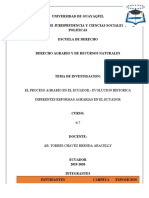 Proceso Agrario en El Ecuador, y Sus Reformas 1