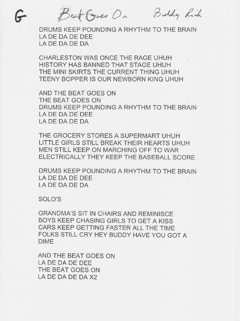Beat Goes On Buddy Rich