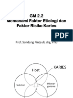 GM 2.2 Memahami Faktor Etiologi Dan Faktor Risiko Karies: Prof. Sondang Pintauli, DRG, PHD