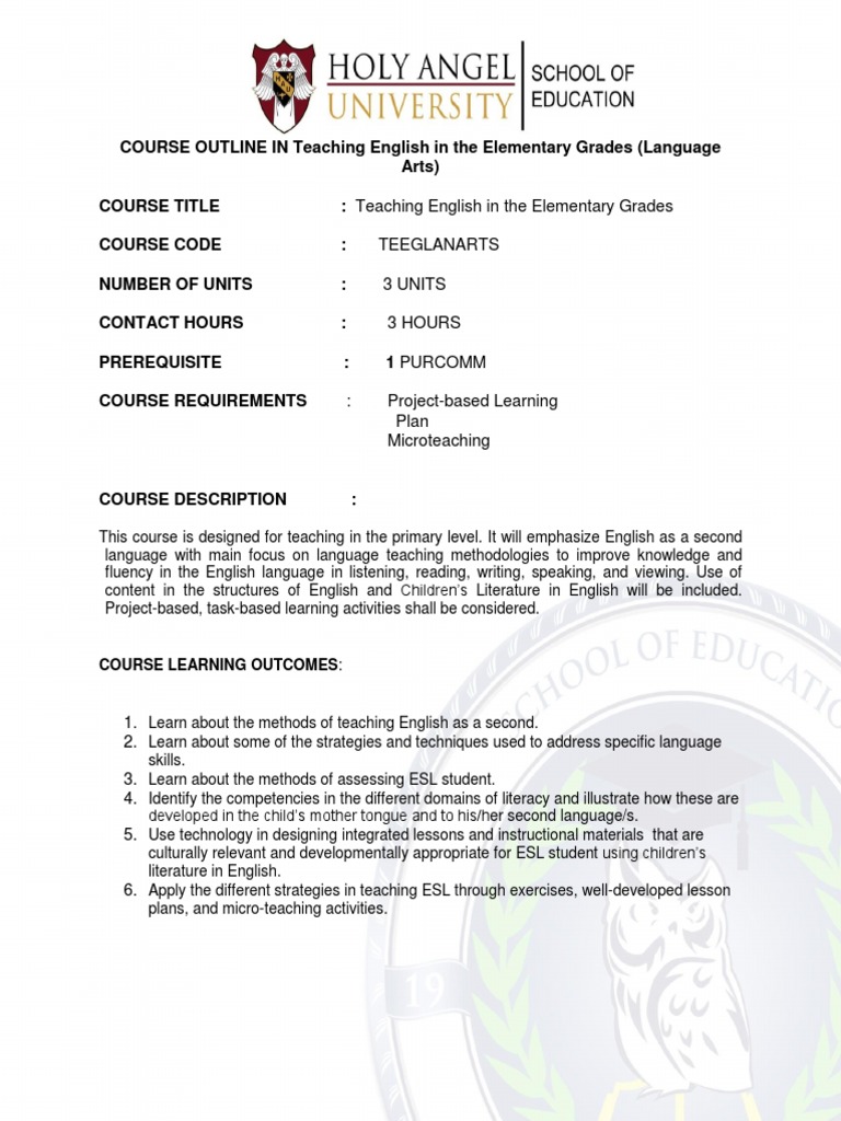 Project-Based Learning Plan Microteaching | PDF | English As A Second ...
