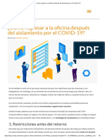 ¿Cómo Regresar A La Oficina Después Del Aislamiento Por El COVID-19 - PDF