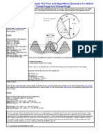 Accurate Formula To Compute The Pitch and Major Diamter Before Plating of Threaded Parts