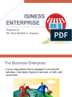 The Business Enterprise: Prepared By: Ms. Rose Madelle G. Depusoy