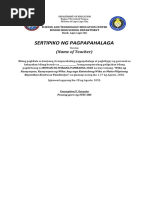 Certificate of Appreciation-Final Template - Tagalog-Edited | PDF