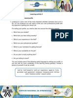 Learning Activity 4 Evidence: My Professional Profile