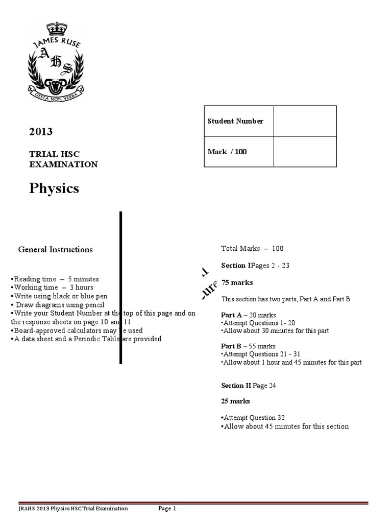 Trial 2013 Draft 6 Questons | PDF | Electron | Magnetic Field