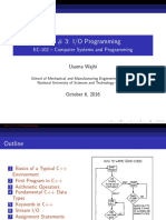 Lab # 3: I/O Programming: EC-102 - Computer Systems and Programming