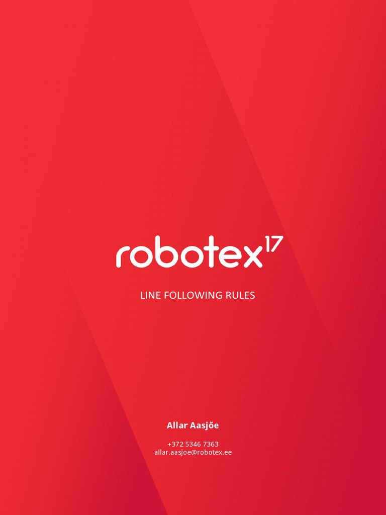 Line Following Rules: Allar Aasjõe | PDF | Robot | Robotics