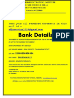 Bank Details: Dear Candidate Send Your All Required Documents in This Mail - Id