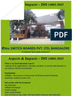 Aspects & Impacts - ISO: Lins Switch Boards Pvt. LTD Bangalore