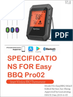 Specificatio Ns For Easy BBQ Pro02: Smart Wireless BBQ Thermometer