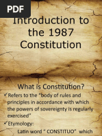 Introduction To The 1987 Constitution