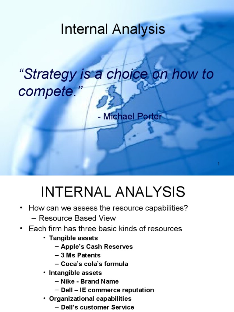 Internal Analysis and Competitive Strategy | PDF | Benchmarking ...