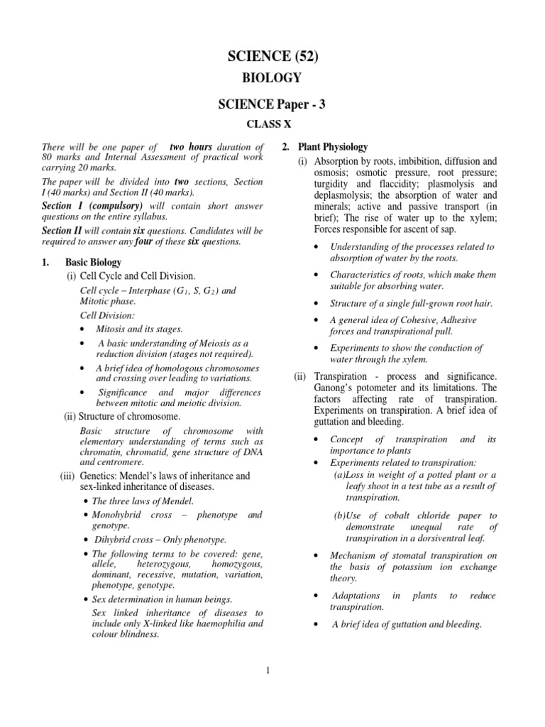 All Subjects Reduced Syllabus in One PDF Icse Class 10 2021 PDF