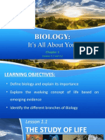 Chapter 1 Introduction To Biology Lesson 1.1 and 1.7