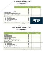 PE 4 portfolio checklist guide