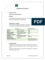 Maintenance Procedure Detector