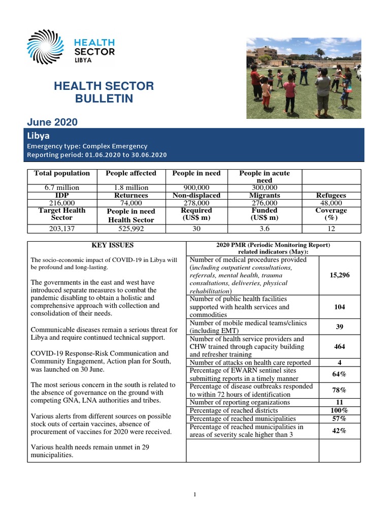 Libya Health Sector Bulletin June 2020 | PDF | World Health